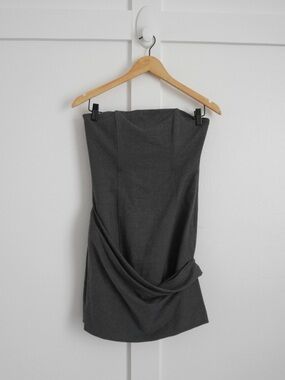 Zara Strapless Grey Mini Dress